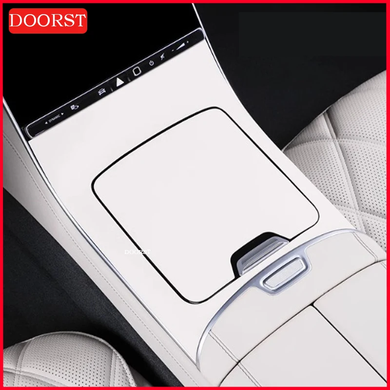 For Mercedes Benz S Class W223 S400 S450 S500 Center Console Silicone Panel Cover Trim Frame Interior Modification Accessories 5