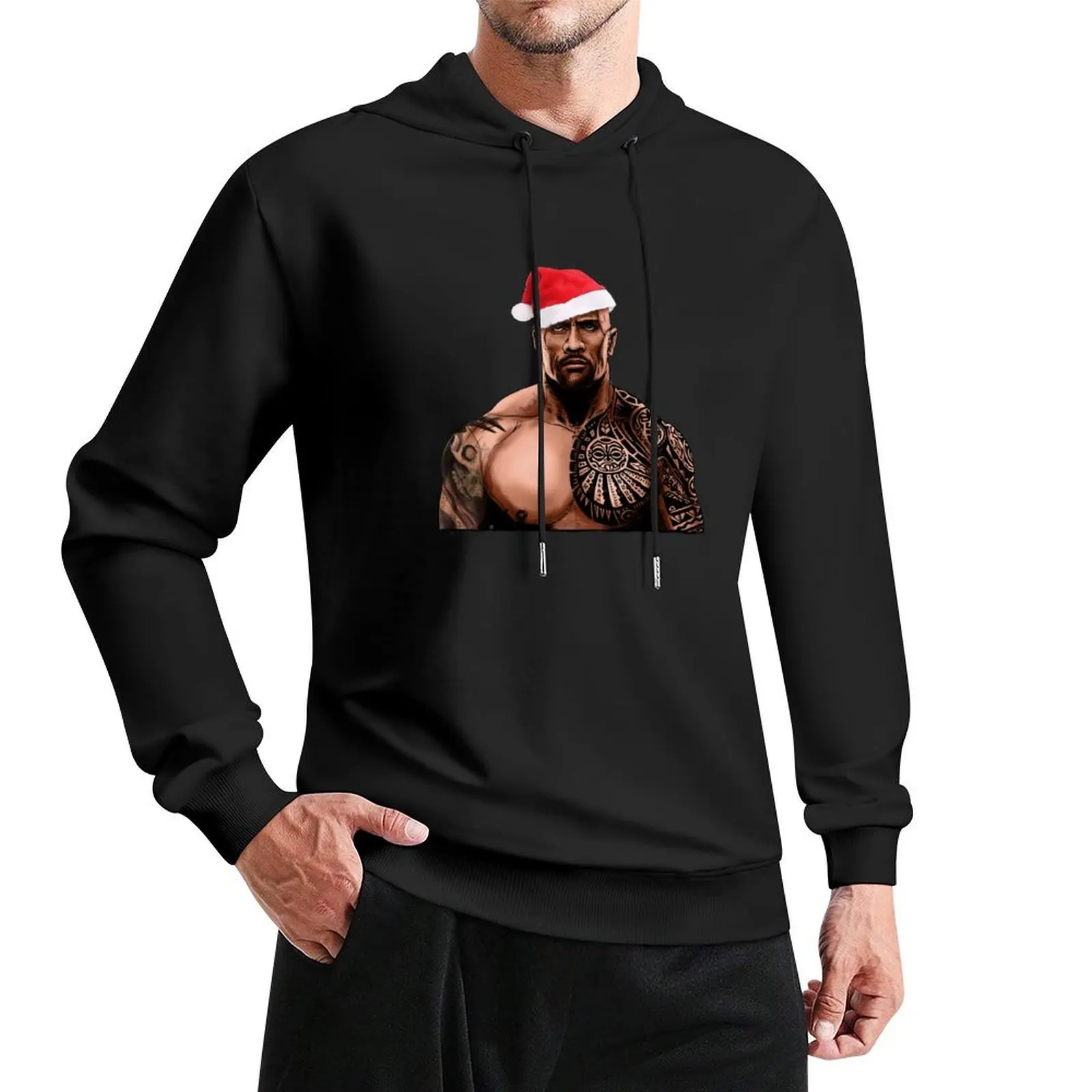 

Dwayne johnson santa Pullover Hoodie anime clothes aesthetic clothing mens designer clothes winter clothes men's hoodies