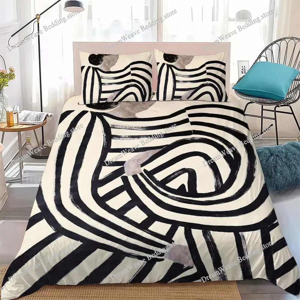 

Sofia Lind Body Line Duvet Cover Set Home Style Bedding Soft Laundry Cotton Bed Student Dormitory Gift