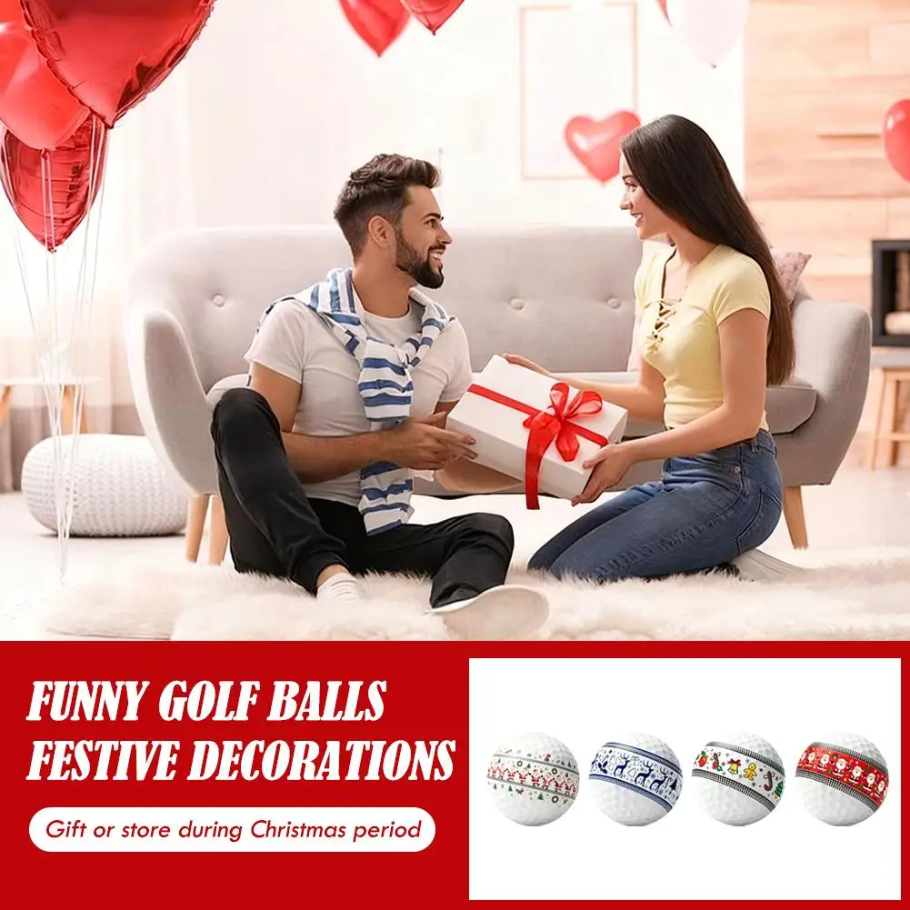 كرات جولف مضحكة جديدة - 4 تصميمات فريدة من نوعها، مجموعة هدايا هدايا للرجال، الأب، الجد، مثالية لعيد الميلاد، عيد الميلاد، الفيل الأبيض #4