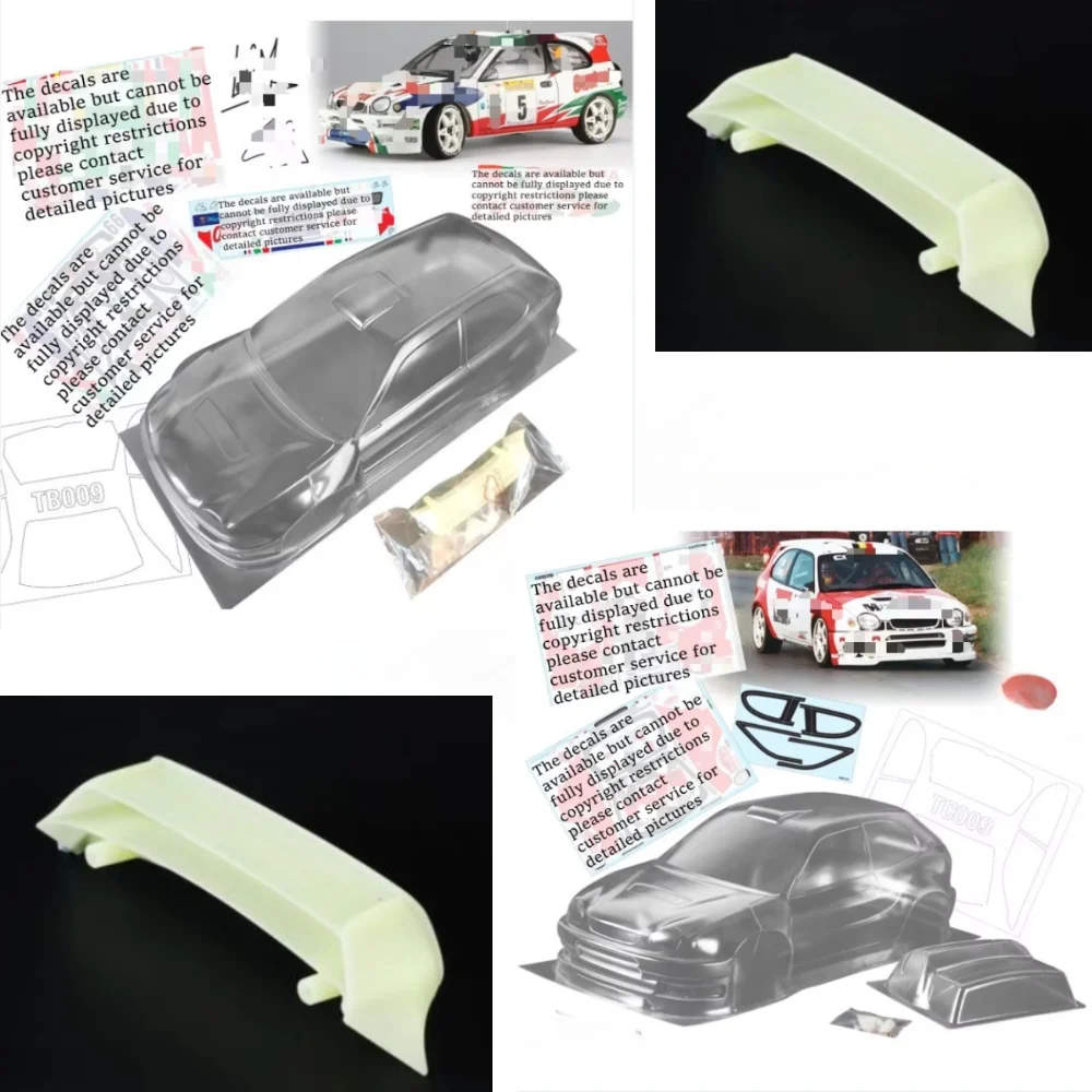Transparent RC Drift Car Shell Rally Style Custom Size 1/10 Scale Unpainted Body for Team C Chassis Electric Touring Model Parts