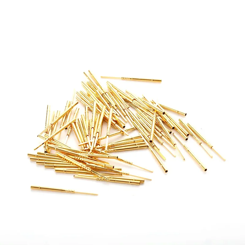 100PCS/bag R75-2W Brass Tube Test Needle Sleeve Needle Tube Outer Diameter 1.32mm Total Length 26.2mm Test Probe Needle Seat