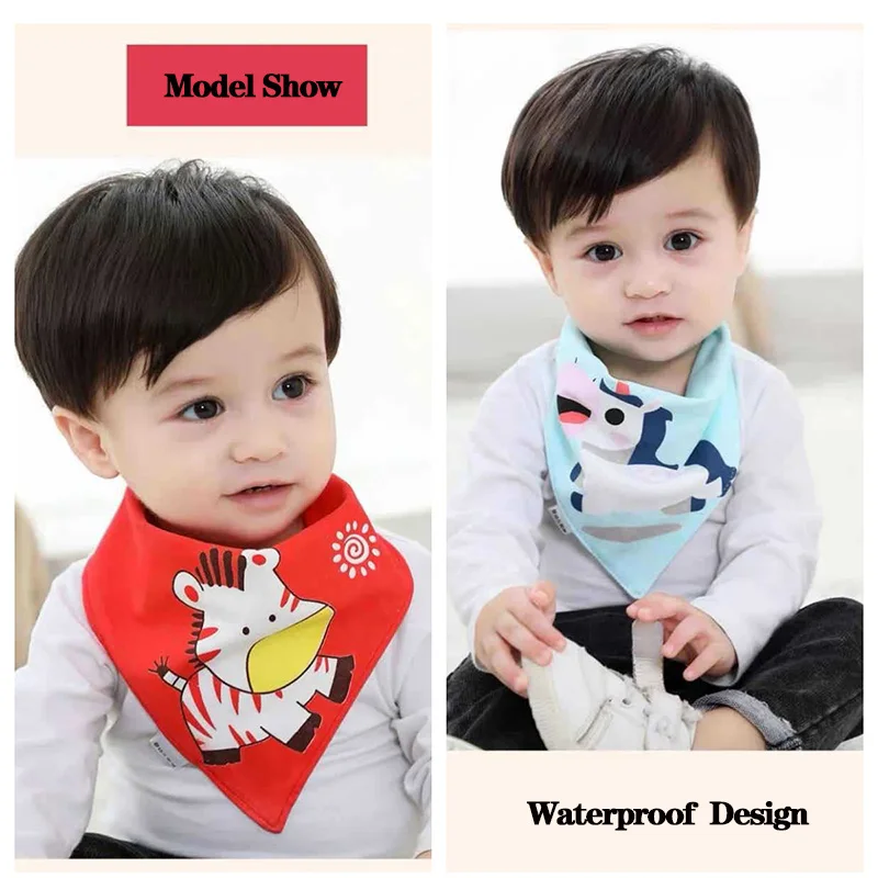 5 Pack Baby Bibs Baby Bandana Drool Bibs Cotton for Unisex Boys Girls Babador Feeding Smock Infant Burp Cloth Baby Saliva Towel