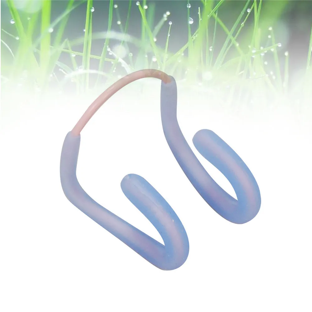 

Зажим для носа для плавания из силикона, водонепроницаемый, удобный, устойчивый, небесно-голубой, с противоскользящими берушами для плавания, в комплекте