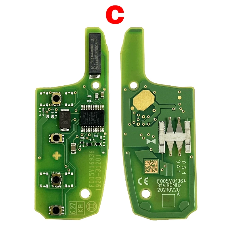 CN014094 Original PCB 4 Button Remote For Chevrolet Replacement Upgraded smart card 315MHz ID46 PCF7961E Chip