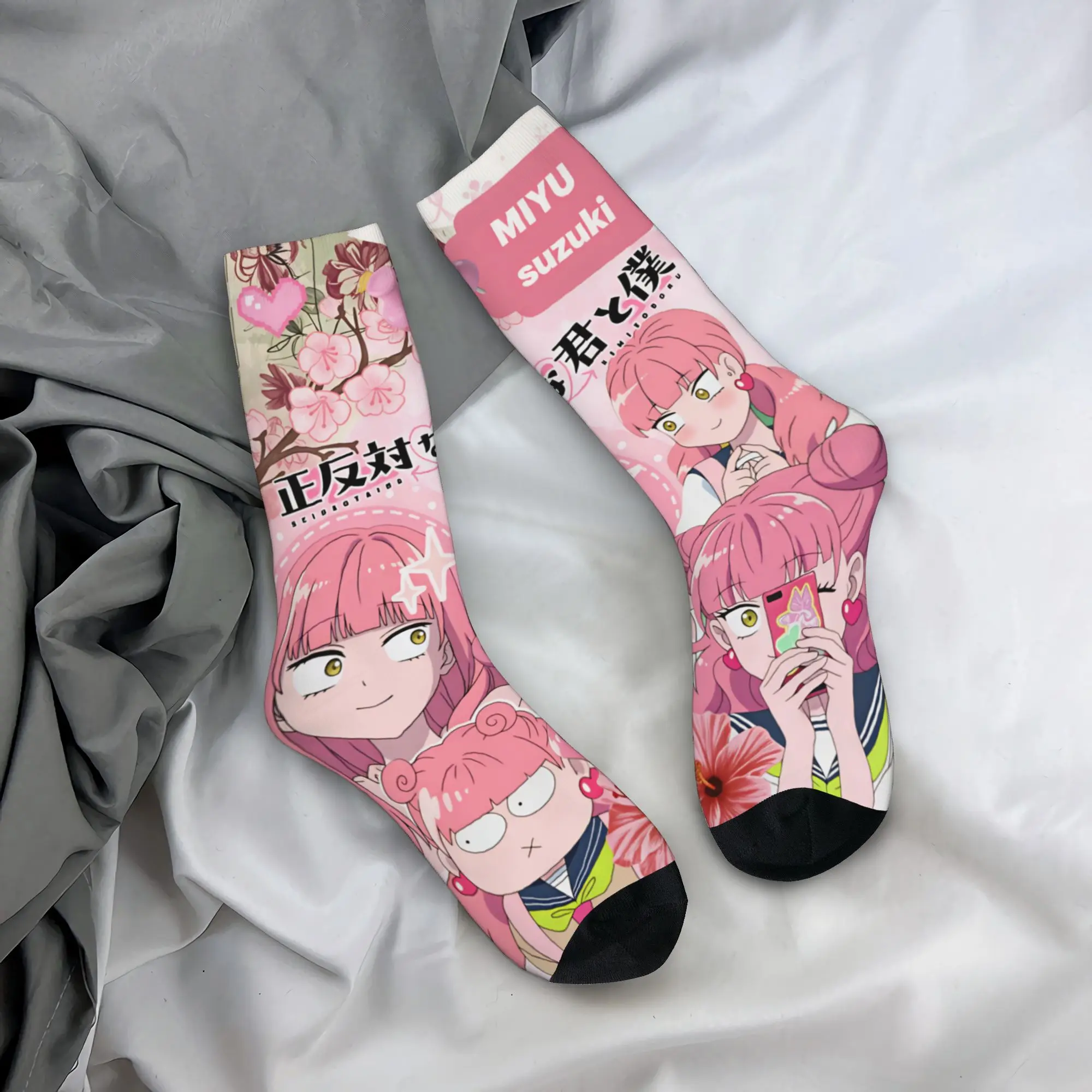 Fashion M-Miyu S-Suzuki Anime Socks Men Women Warm 3D Print Manga Sports Football Socks