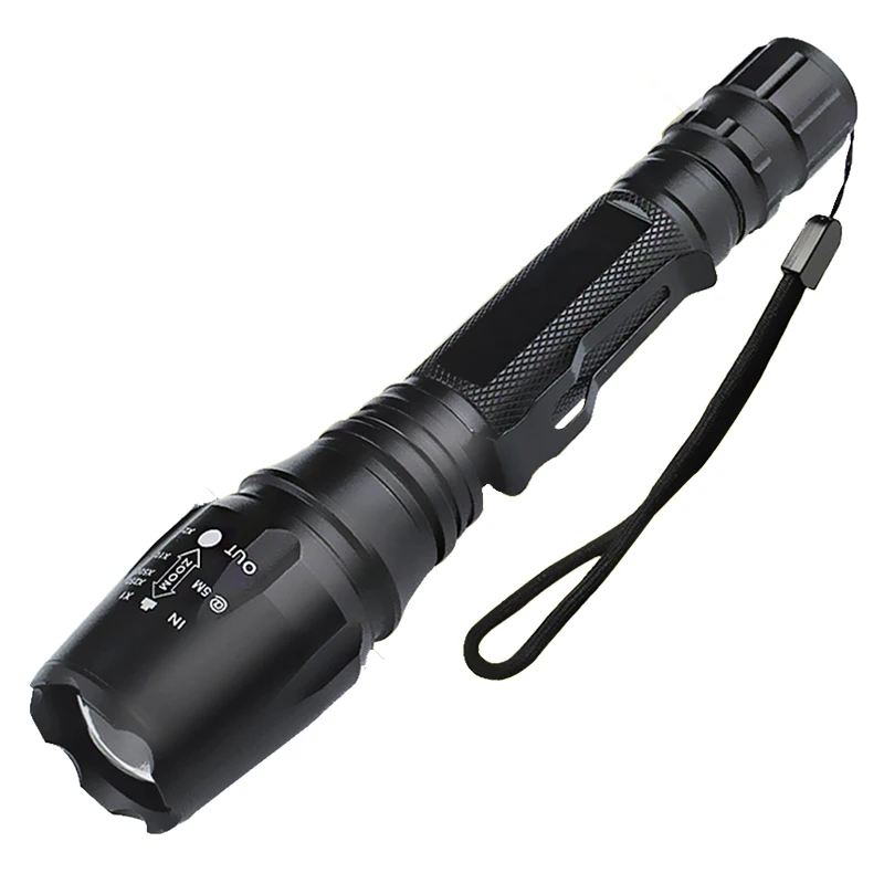 Led Flashlight Batteries Aluminum Russia 8000 Lumen Shock Resistant Hard Light Helf Defense Outdoor Sport Bulbs Torch Litwod