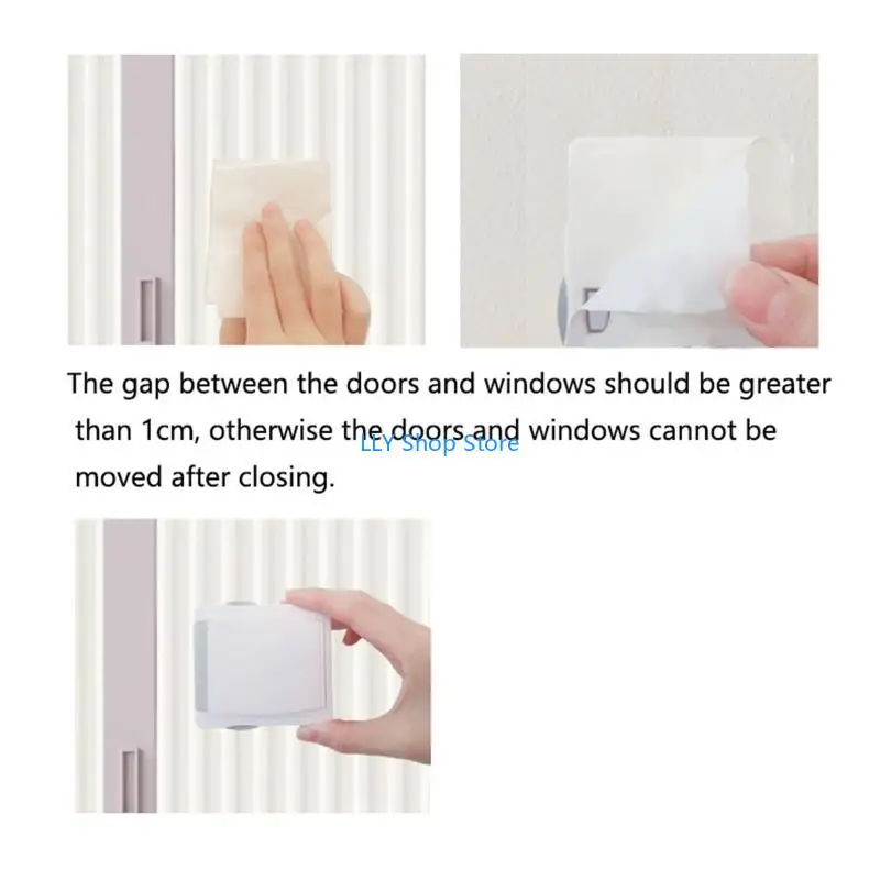 T8UD أقفال أمان للأطفال للنافذة المنزلقة أقفال أمان للأبواب الزجاجية المنزلقة سهلة اللصق لأبواب الفناء وخزانة الأبواب المنزلقة #1