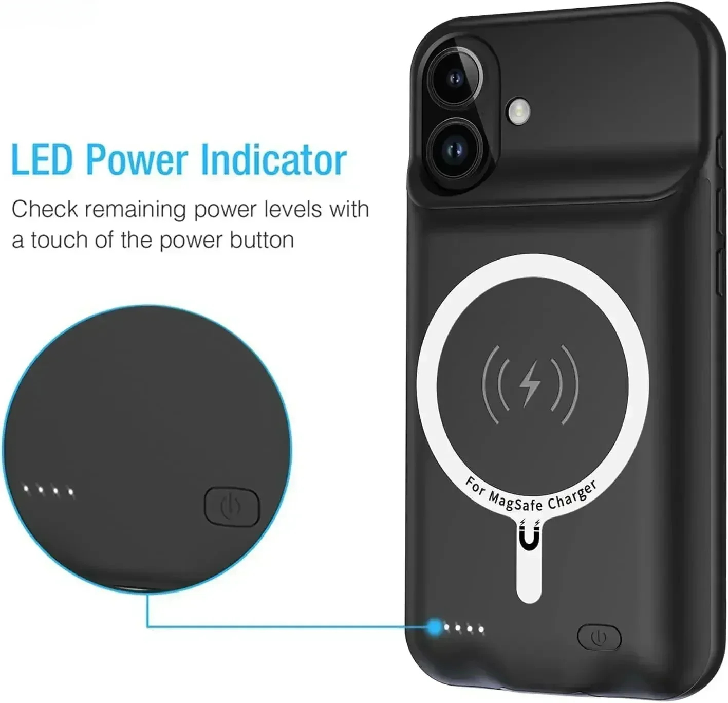 10000mah Magnetic Wireless Charger Power Bank for IPhone 16 Pro Max 12 13 14 Plus 15 Pro Max for Magsafe Power Case PowerBank
