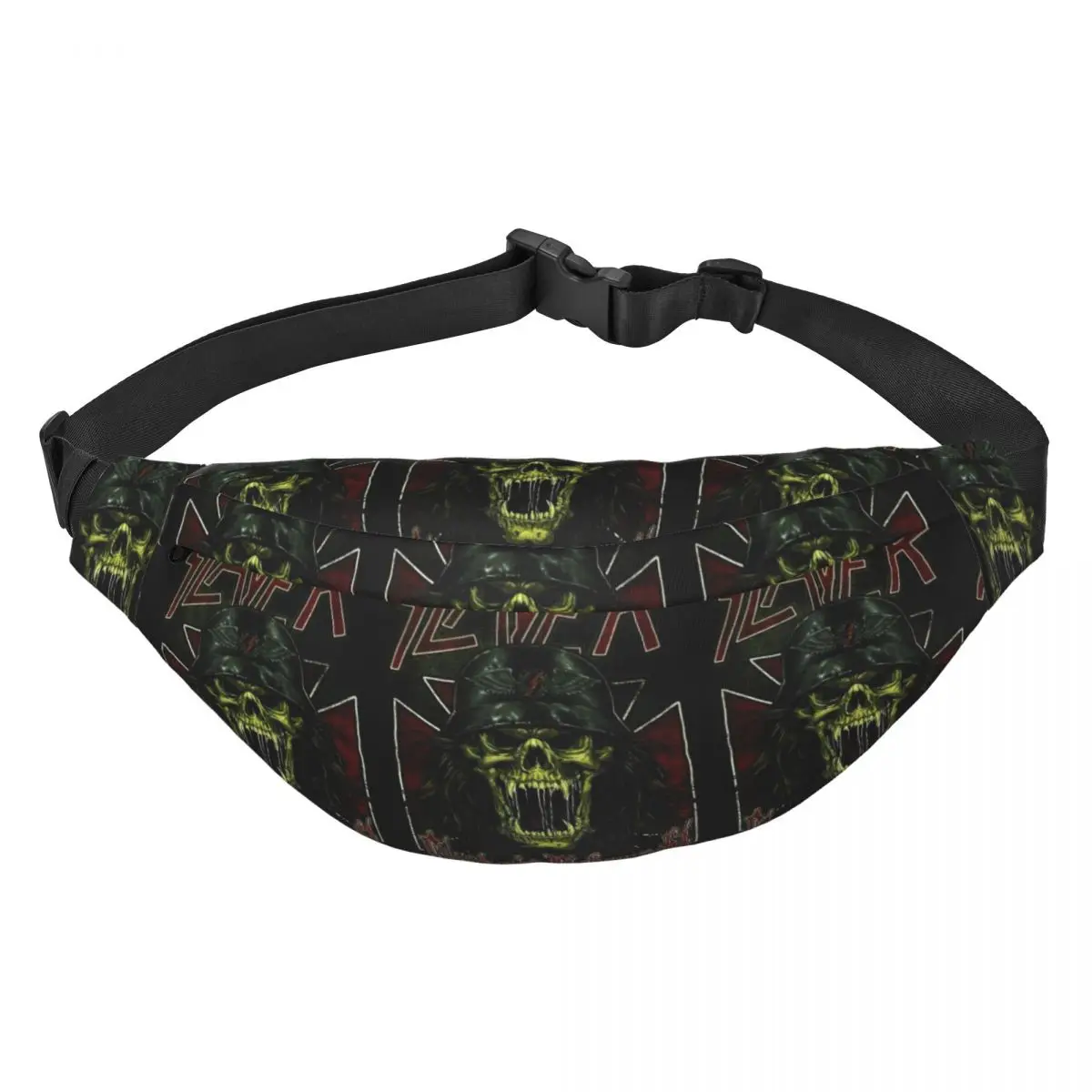 

Custom Heavy Metal Rock Band Slayers Fanny Pack Men Women Casual Sling Crossbody Waist Bag for Hiking Phone Money Pouch