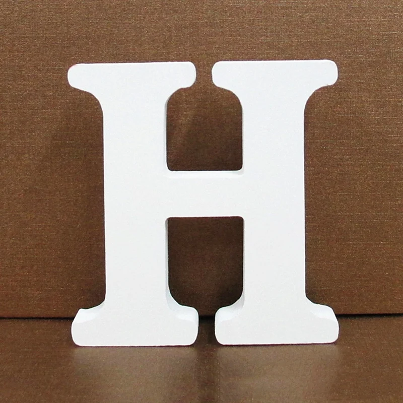 28-Piece White Alphabet Wood Alphabet For Table Top Decor Standing, For Weddings, Birthdays, And Party Decor (3.9 Inch)