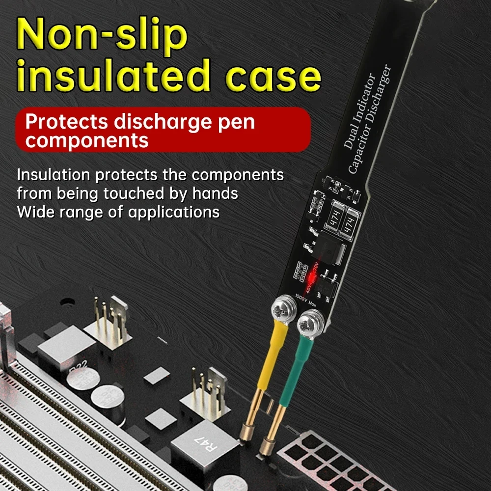 Capacitor Discharge Pen High Voltage/Constant Temperature Discharge Maintenance Tool Prevent Electric Shock