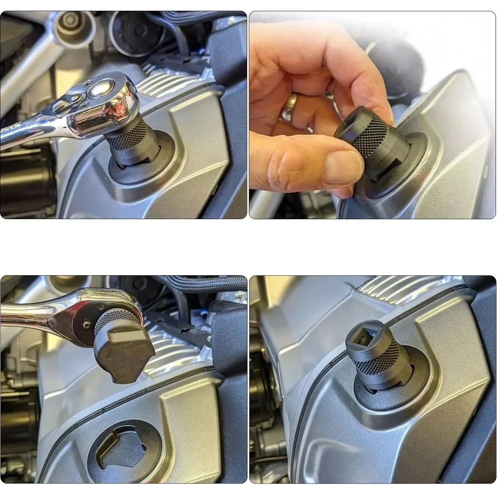 Motorcycle Engine Oil Filler Cap Socket Wrench Removal Key Tool For R1200 R1250 GS/ADV/R/RT/S/ST RnineT 2004-later