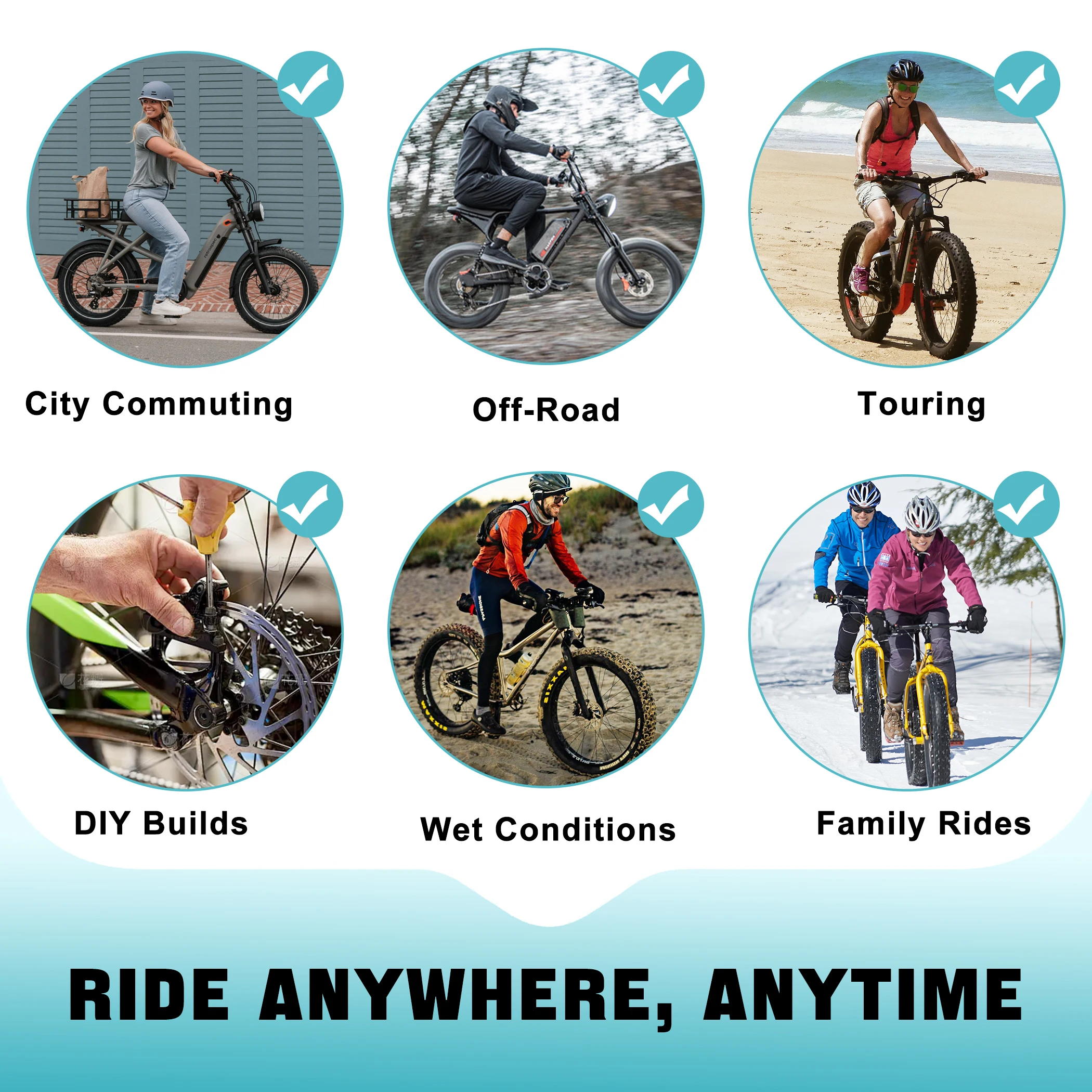 مجموعة تحويل الدراجة الكهربائية BAFANG 750W G062 ذات الإطارات السميكة - محرك المحور الخلفي بقدرة 1300 وات للدراجة الإلكترونية، خيارات 20/26 بوصة، تسرب 175 مم