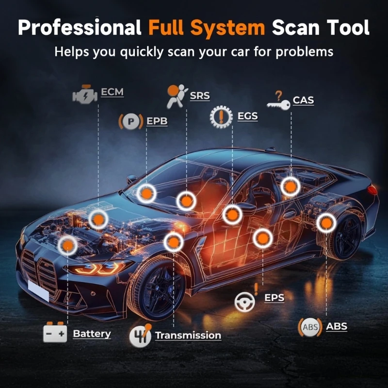 XA6H Automotive Fault Code Reader Analysis Diagnostic Scanner Comprehensive Diagnostics 100+ Data Stream Portable ABS Design