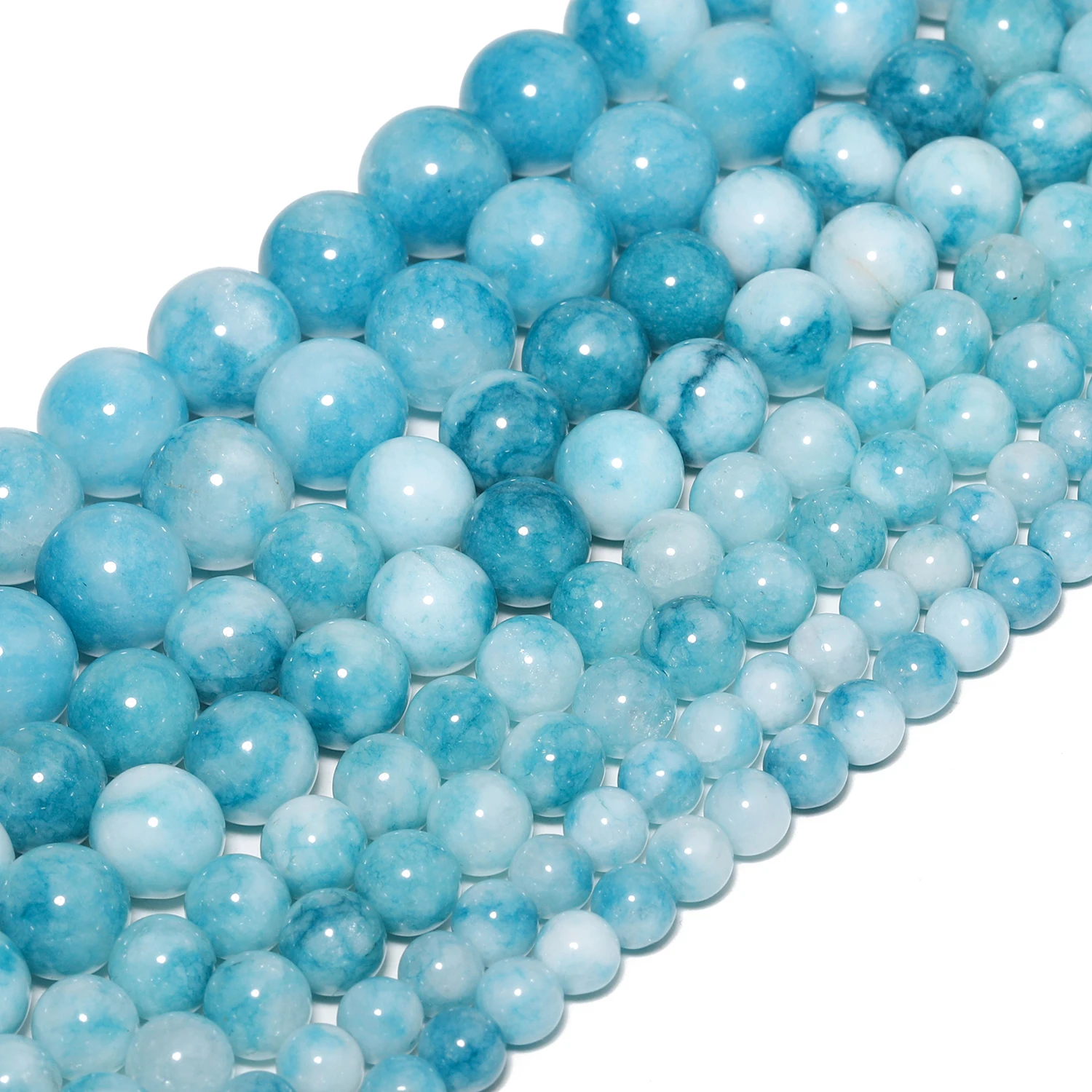 6/8/10/12mm Natural Stone Blue Larimar Beads Round Spacer Beads for Jewelry Making Supplies DIY Energy Bracelet Accessories 15''