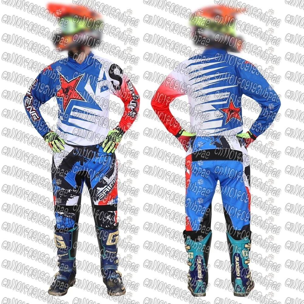 

2026Популярный мотоциклетный внедорожный комплект, гоночный комплект, дышащая футболка с длинными рукавами, комплект с длинными штанами для взрослых, мужской и женский гоночный комплект