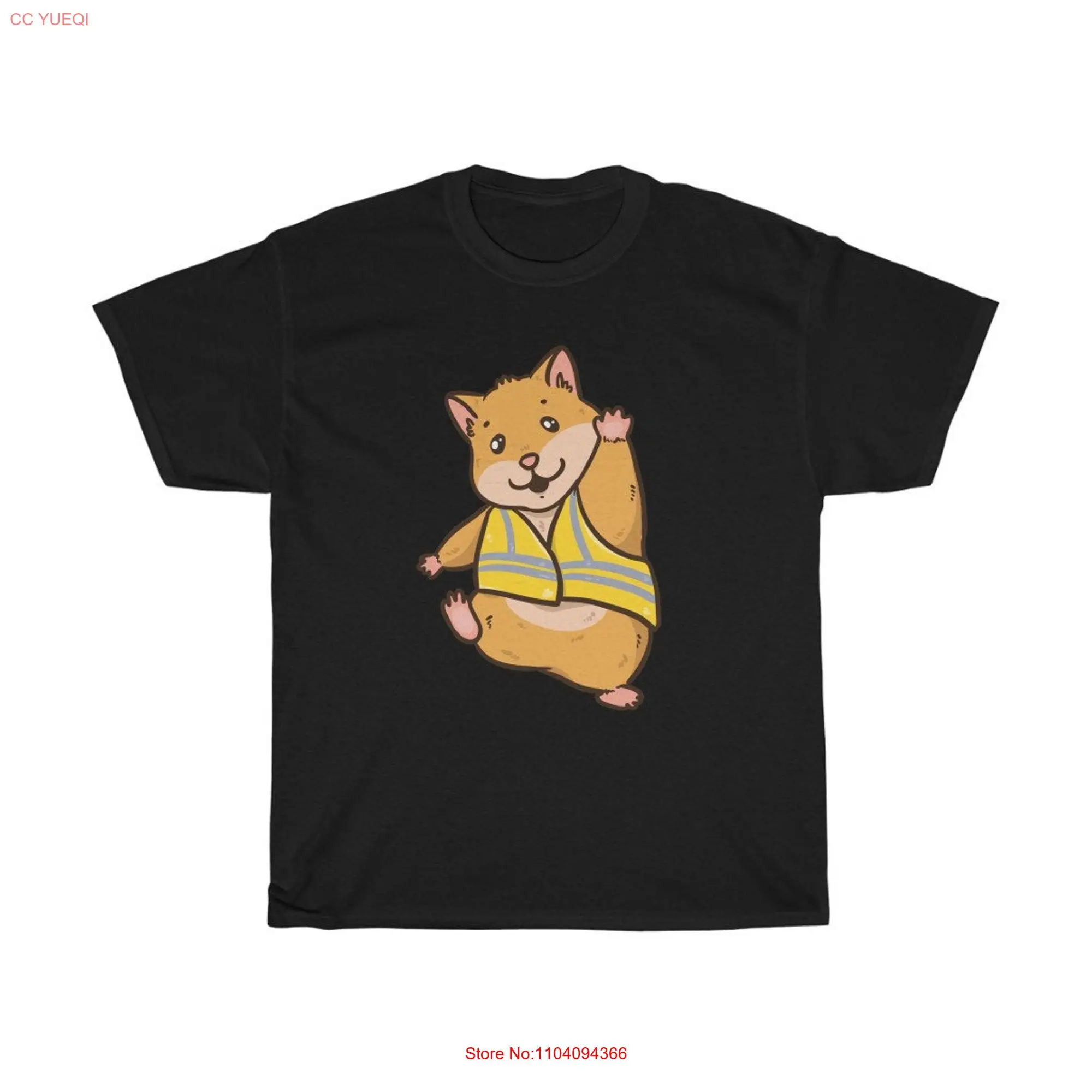 Safety Vest Hamster T shirt Cute Hi Vis Funny Meme He Do Be Looking Kinda Safe long or short sleeves