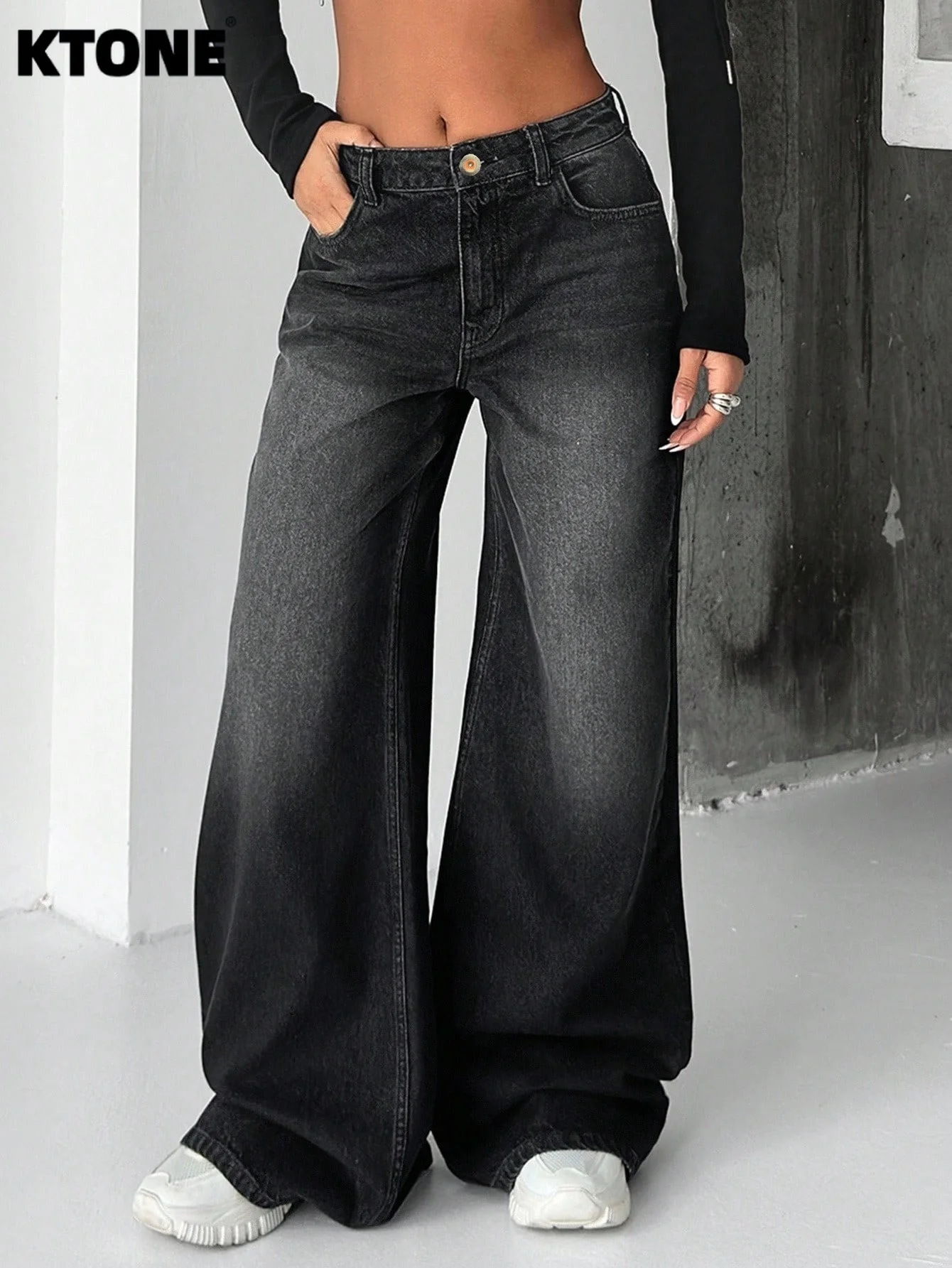 

Plain Jeans Men and Women Black Baggy Denim Light Retro Y2K Drip No accessories or belts included