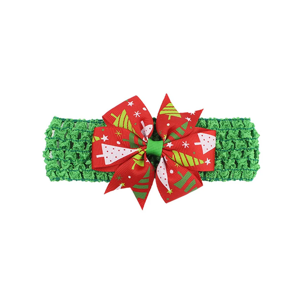 

4pcs Bowknot Bands Elastic Baby Headbands Red Green Bowknot Headband For Baby Color Kids Costume Hairstyle Accessory Lightweight