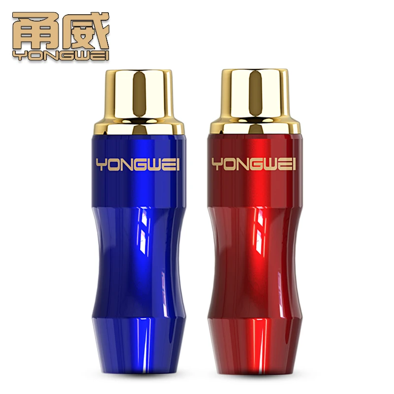 YONGWEI Pure copper gold-plated RCA female audio plug AV red and white plum blossom 2-to-2 with extension connection welded plug