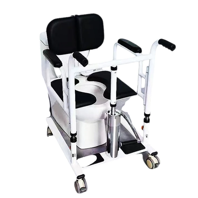 Elderly Medical Supplies, Stainless Steel Crutch Walking Assistant, Commode Chair for Outdoor and Hospital Use