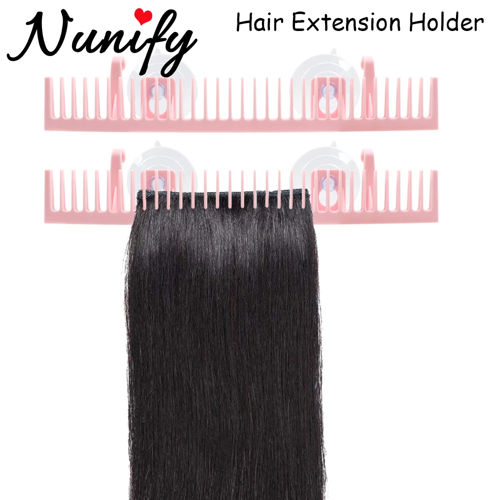 

Hair Extension Holder Stand For Styling,Wash,Color, Style & Store Pink/Black Hair Extensions Rack With 2 Suction Cups And Hooks