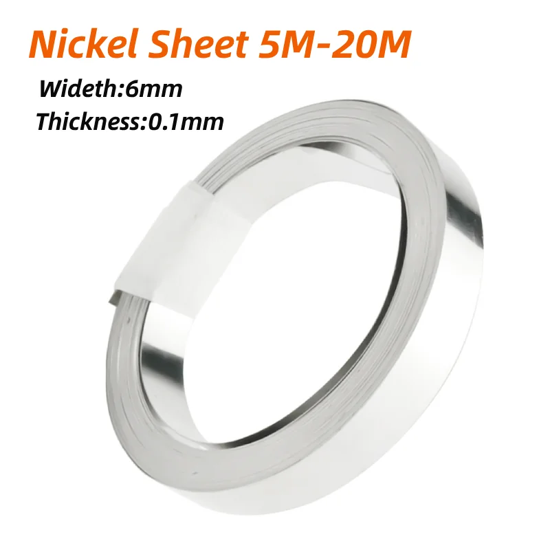 

5M/20M Nickel Sheet Spot Welder 0.1MM Thickness Pure Nickel Strips Welding Machine Accessories For 18650 26650 Battery