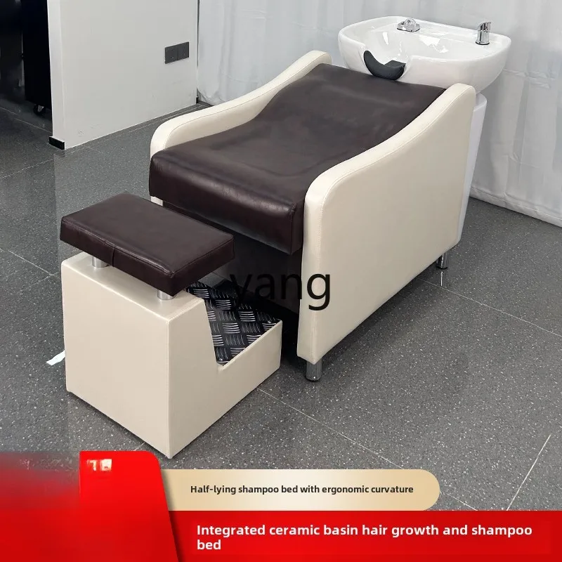 CX ceramic basin semi-reclining shampoo bed barber shop hair salon hair salon special