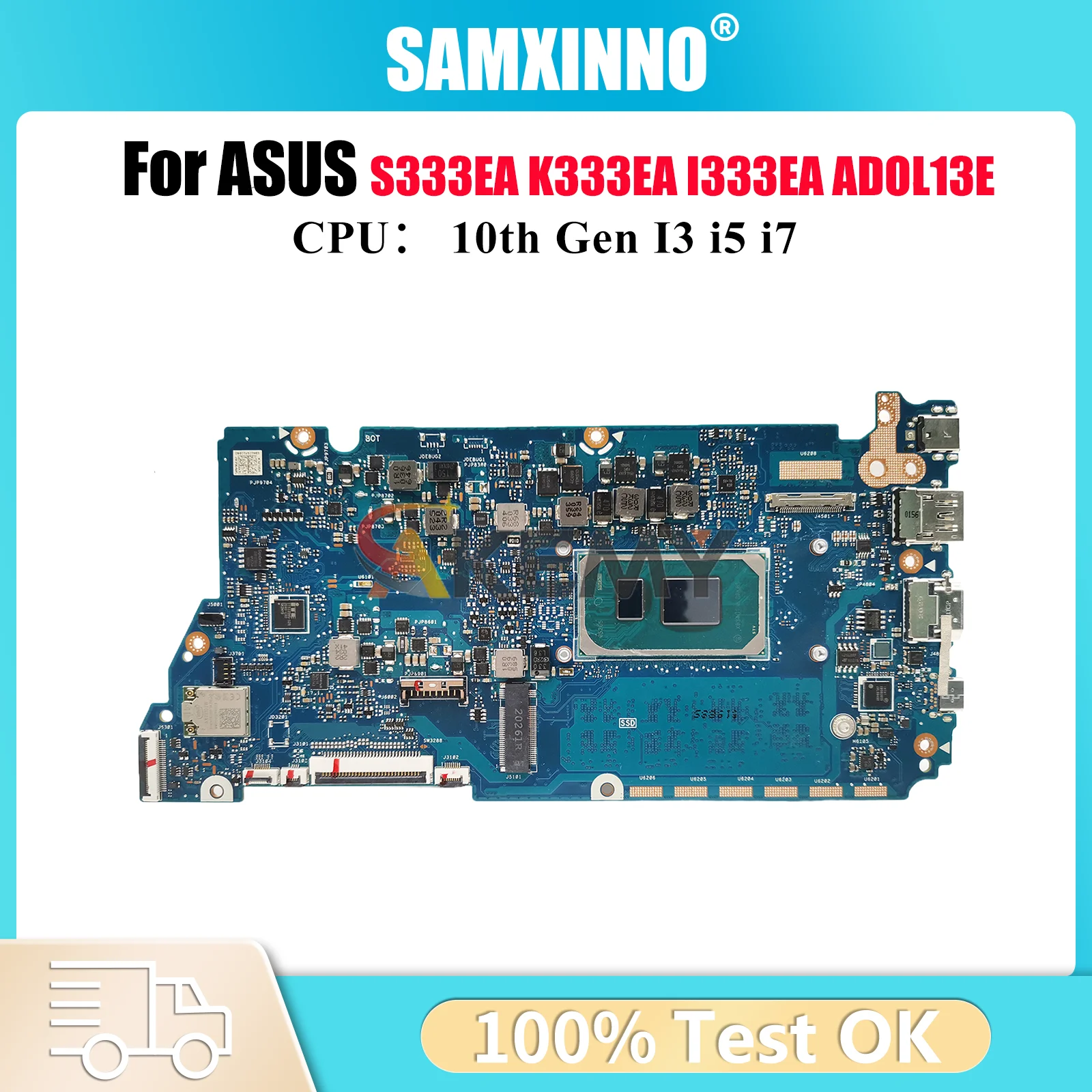 

X321EA Laptop Motherboard For ASUS VivoBook K333EA I333EA X321EA ADOL13E X321E S333EA Notebook Mainboard With 10th Gen I3 i5 i7