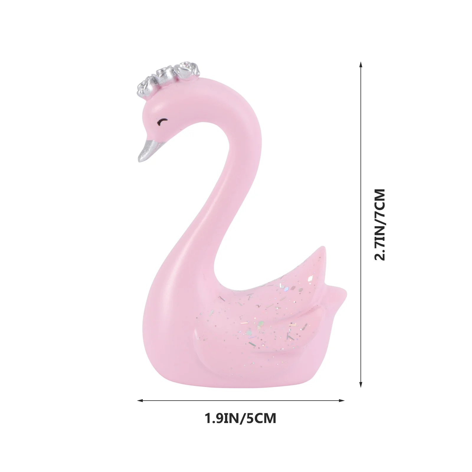 

3Pcs Elegant Swan Resin Adornment for Cake Desktop Car Interior Craft Decoration Cake Swan Decor Desktop Adornment