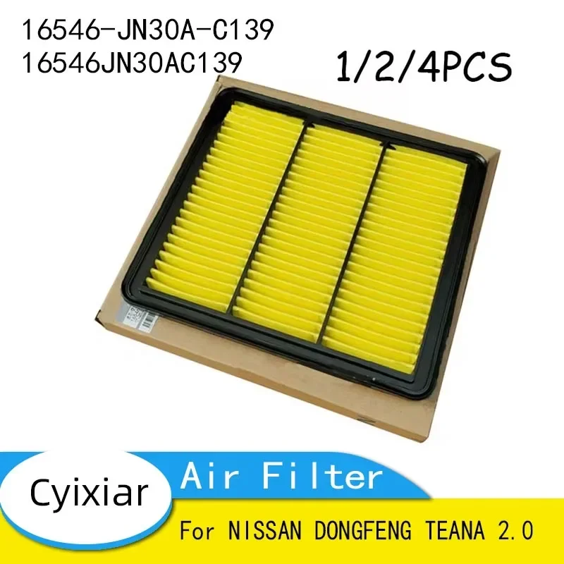 Filtro de aire del motor para NISSAN DONGFENG TEANA 2.0 16546-JN30A-C139 16546JN30AC139