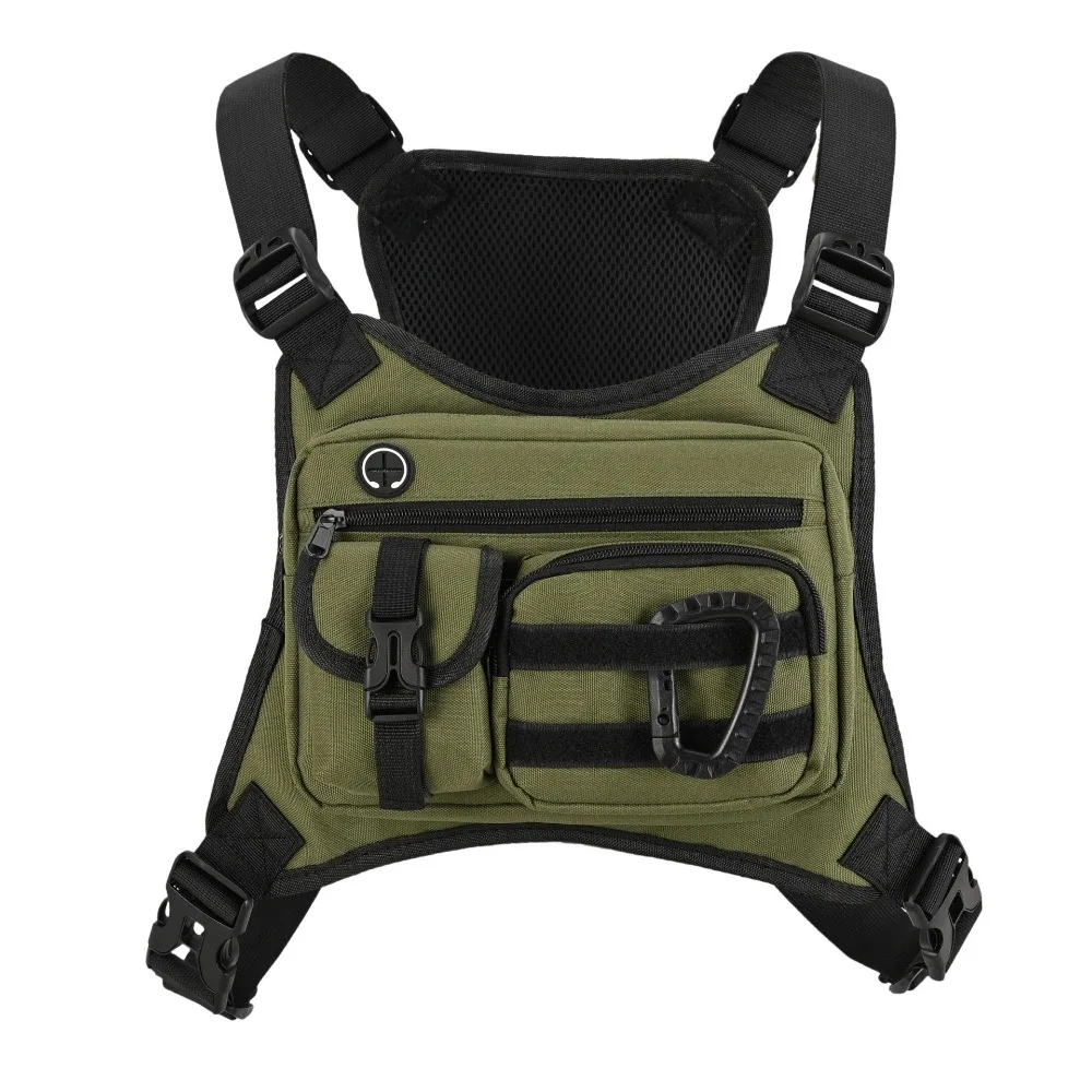 

Adjustable Sports Vest Bag Water Resistant Lightweight Multi-functional Chest Bag Oxford Cloth Multi-functional Running Vest Bag