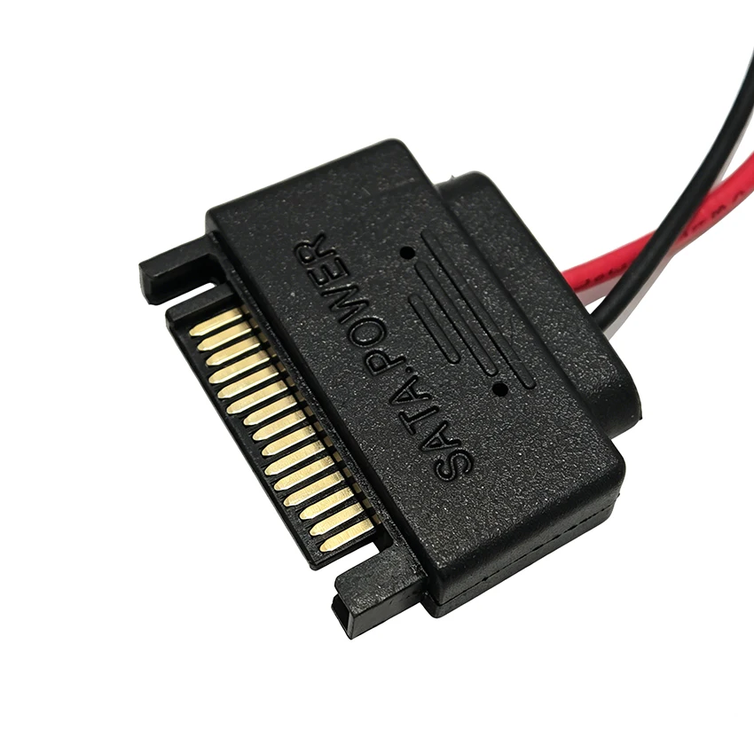 Power SATA 15-Pin Male to SATA 6-Pin Slimline Power Adapter Cable For Laptop Optical Drive Cable