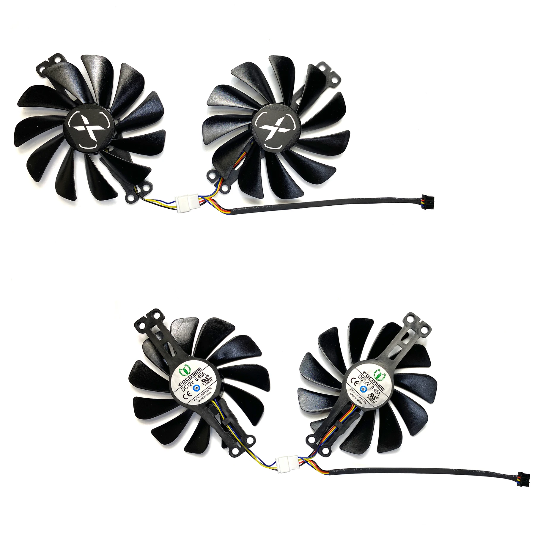 New For XFX Radeon RX6600 6600XT 6650XT 8GB Speedster SWFT 210 Core Graphics Card Replacement Fan  FY010010M12LPA