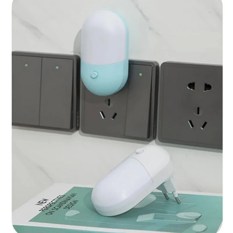 Veilleuse de chevet à LED avec prise EU US, lampe de chambre mignonne, lampe de couloir, WC, cadeau pour enfants, AC 85V-265V