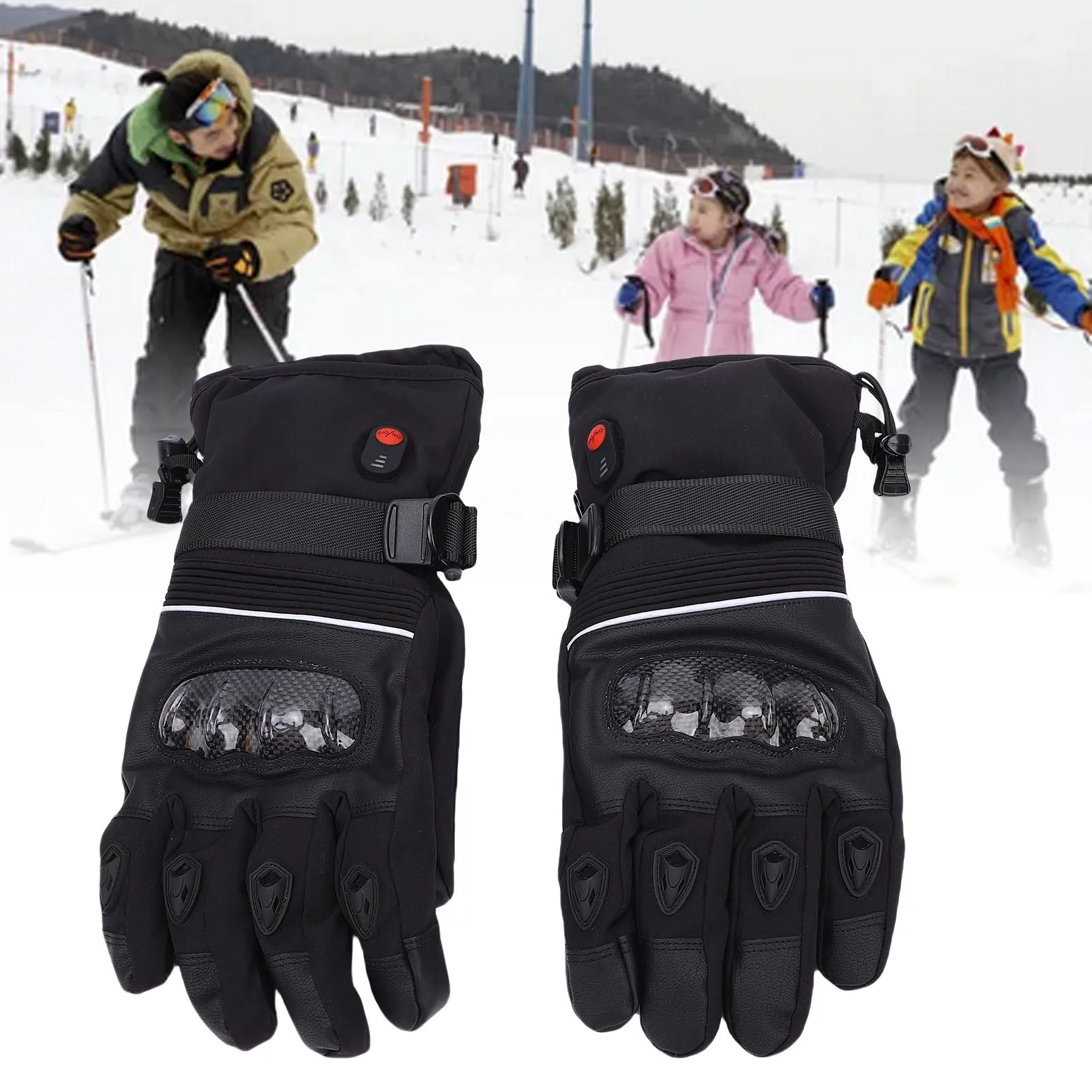 

Перчатки с подогревом через USB для мужчин и женщин, перезаряжаемые, с электрическим подогревом, с 2 аккумуляторами, для езды на велосипеде и катания на лыжах