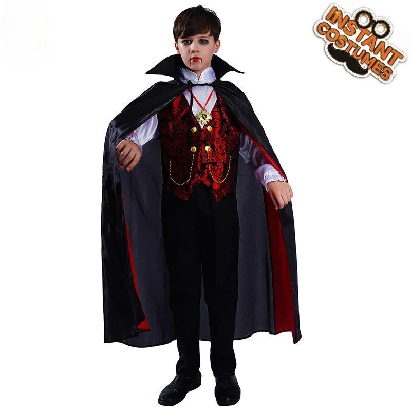 Boys loween  Par Costume Child Role Play Stage Wear Cosplay PU Material KTV Dr Suitable for Autumn Season