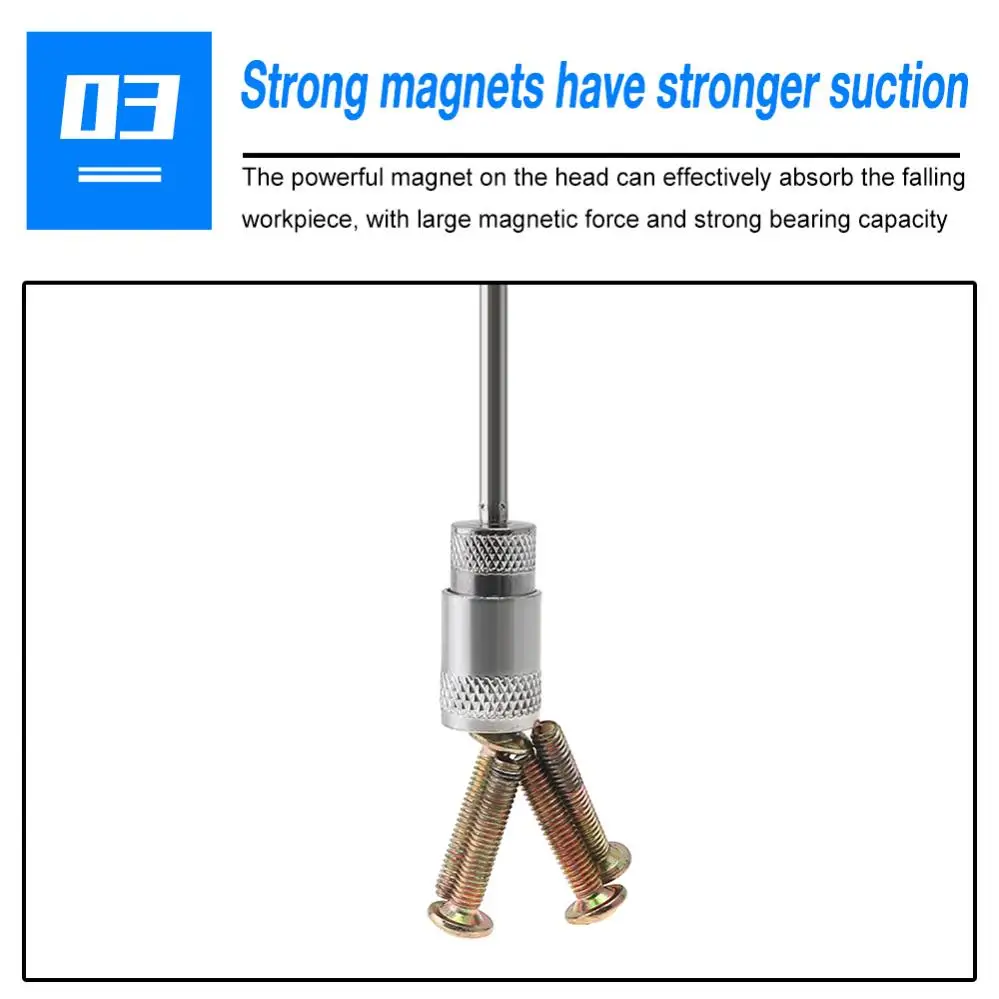 Imagem -04 - Magnético Telescópica Pick up Ferramenta Led Luz Flexível Mola Ímã Captador Ferramenta Grabber para Lixo Pegar Extensão do Braço