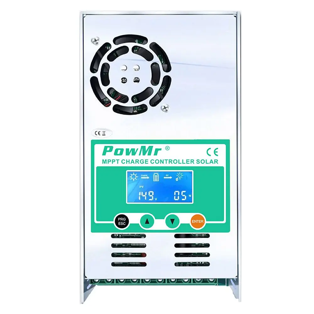 MPPT 60A Solar Charge and Discharge Controller 12V 24V 36V 48V Auto for Max PV 190VDC Lead Acid Lithium Battery