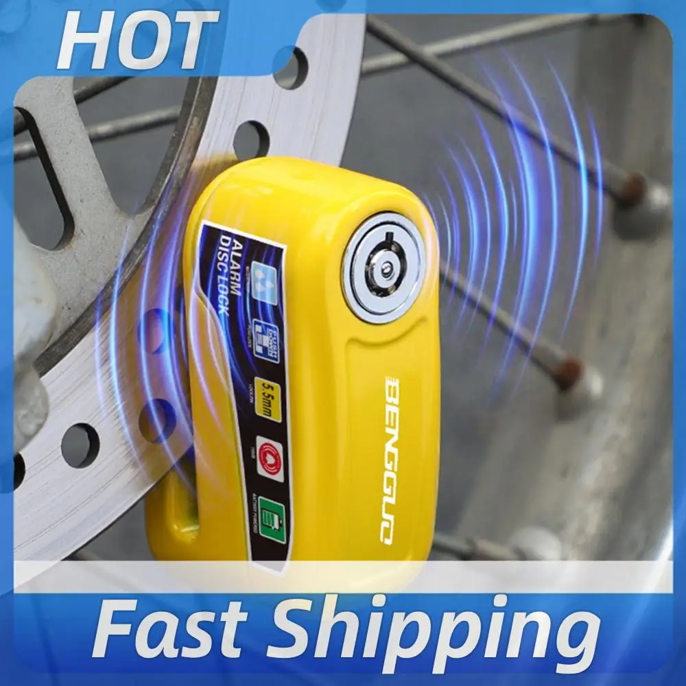 

Motorcycle Alarm Wheel Disk Brake Lock Aluminum Alloy Motorcycle Alarm Brake Rotor Padlock Waterproof for Bicycle Motor Scooter