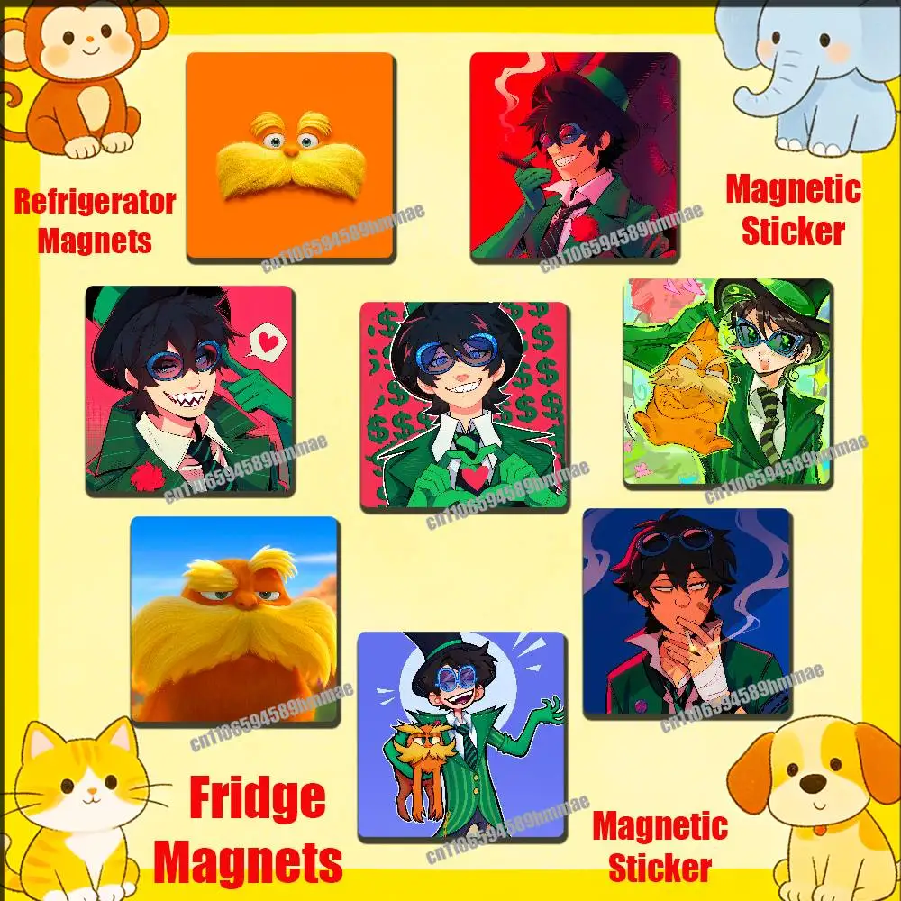 

For L-Lorax Onceler Once ler Fridge Freezer Refrigerator Magnets Kitchen Metal Cabinet Magnetic Sticker Card