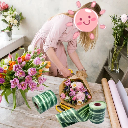 Nuevo Rollo de Cinta de PP Ti-leaf de 50 Yardas, Verde, para Cestas, Ramos, Manualidades, Decoración del Hogar, DIY, Envoltura de Regalos, Cintas Naturales para Decoraciones de Halloween, Navidad y Squishmallows