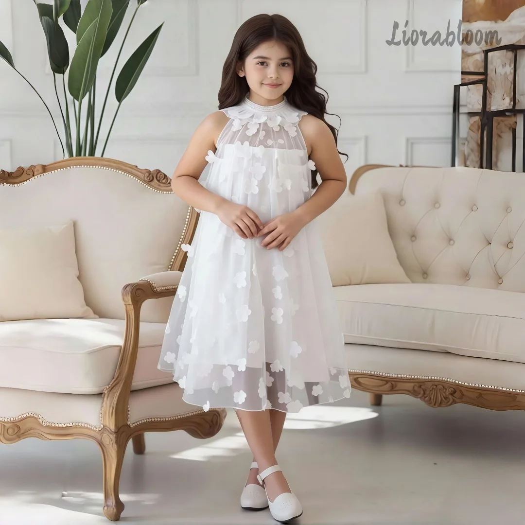 

Custom Girls' Wedding Attire Multi-Colored Embroidered Tulle Flower GirlWomen's Wedding Party Attire Dress свадебное платье