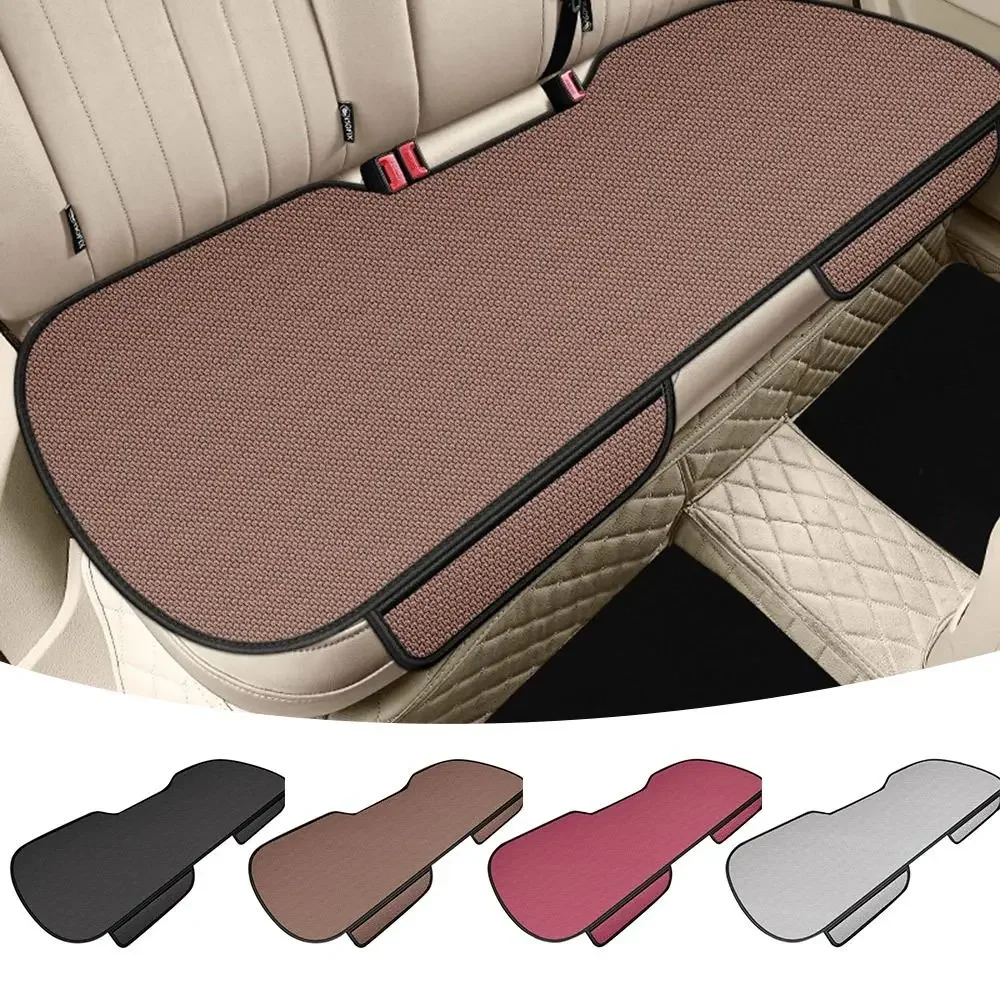Universal Breathable Car Seat Cushion, Ice Silk Non-slip Rear Seat Cushion, Wear-resistant Solid Color Auto Protector Mat Pad