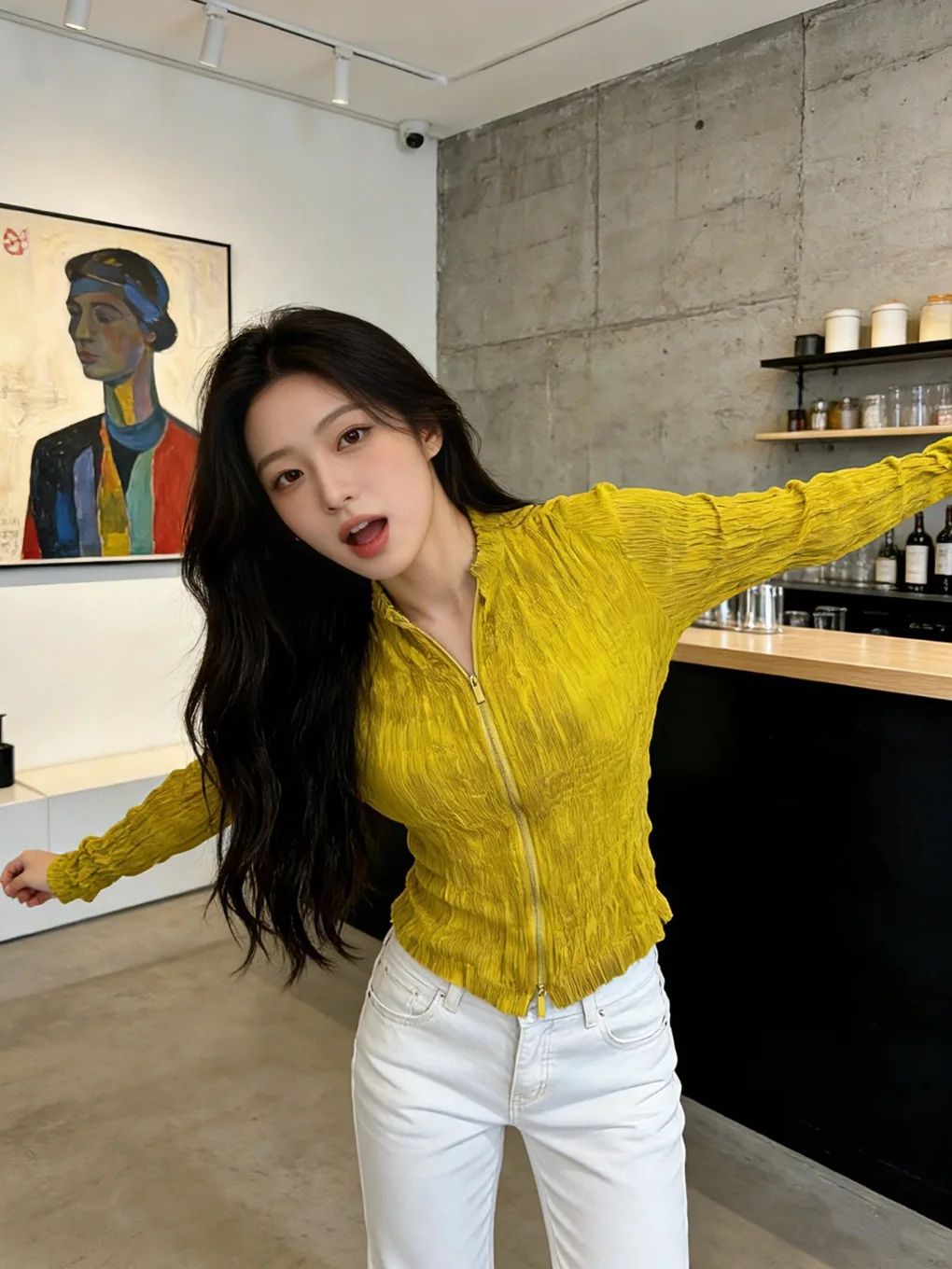 

Плиссированная женская тонкая куртка, легкая весенняя новинка 2026, чистая двойная молния, корейская версия, модная женская куртка