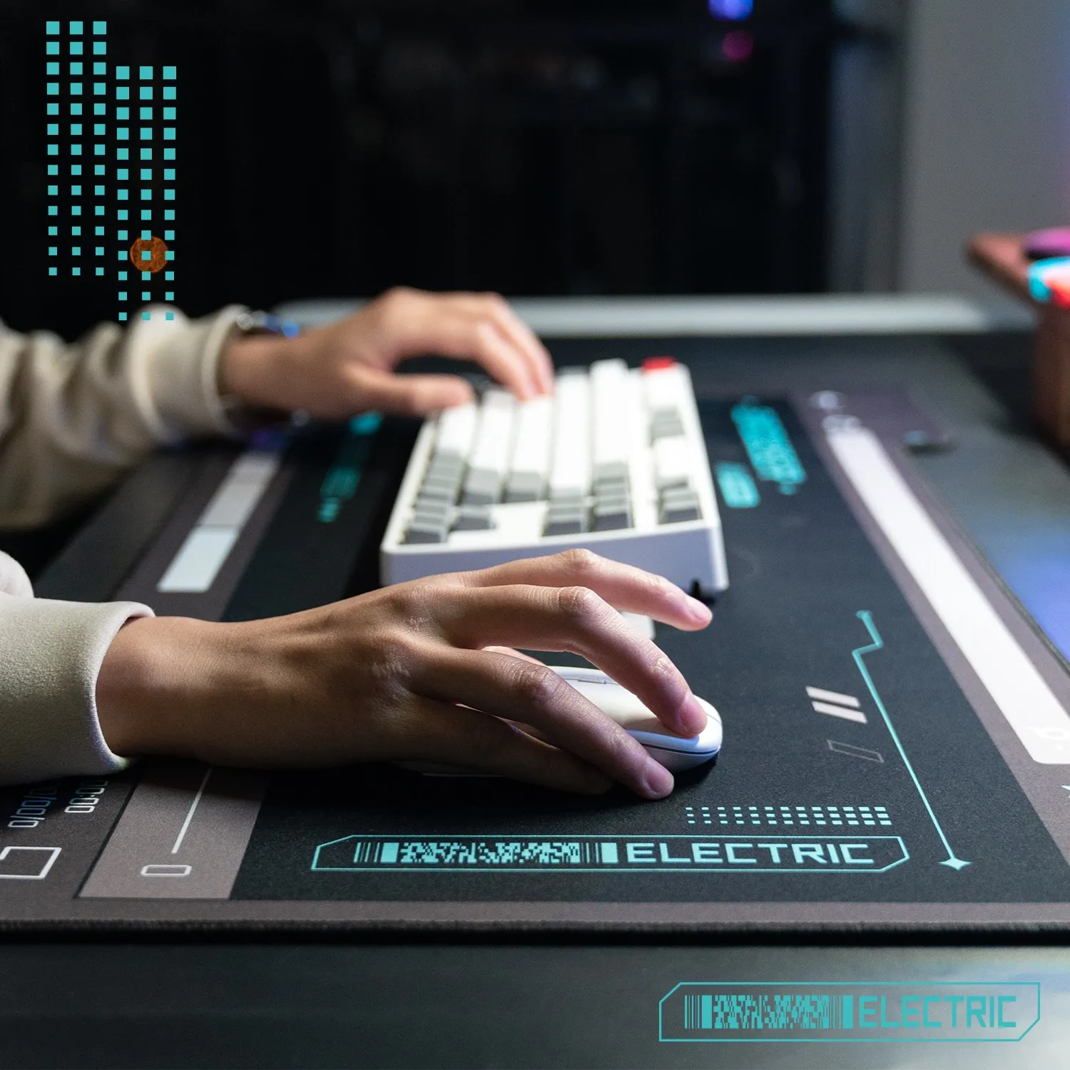 GeekShare 빅 마우스 패드 인터페이스 리셋 시리즈 블랙 게임 오피스 키보드 패드 두꺼운 데스크 매트 미끄럼 방지 80cm * 40cm 대형