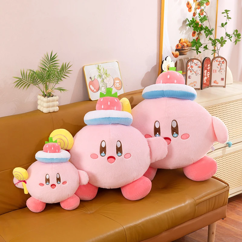 35-65cm Lollipop Kirby Plush Toy Stuffed Doll Big Size Cartoon Anime Star Hug Pillow Pink Gift for Kids Birthday Room Decoration view 2