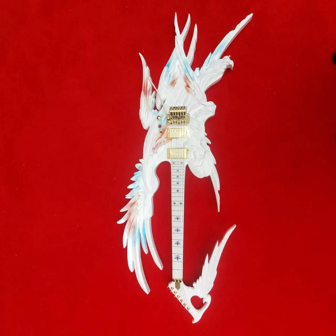 Special price for Custom ALFEE Toshihiko Takamizawa  Angel Electric Guitar in White with LED Light