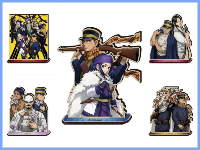 

Anime Golden Kamuy Acrylic stand Saichi Sugimoto/Asirpa/Yoshitake Shiraishi Desktop ornament Collecting accessories Fans gifts